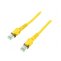 Patch Cord S/FTP Cat 6a Cu PUR Galben 10m | Electronic-mag.ro | Componente Electronice