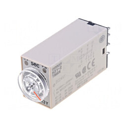 Timer DPDT 30s 250VAC 24VDC IP40 | Electronic-mag.ro | Componente Electronice