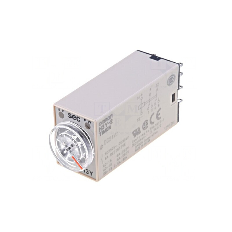 Timer DPDT 30s 250VAC 24VDC IP40 | Electronic-mag.ro | Componente Electronice