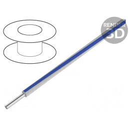 Cablu EcoWire 14AWG Cu Alb-Albastru 30.5m | Electronic-mag.ro | Componente Electronice