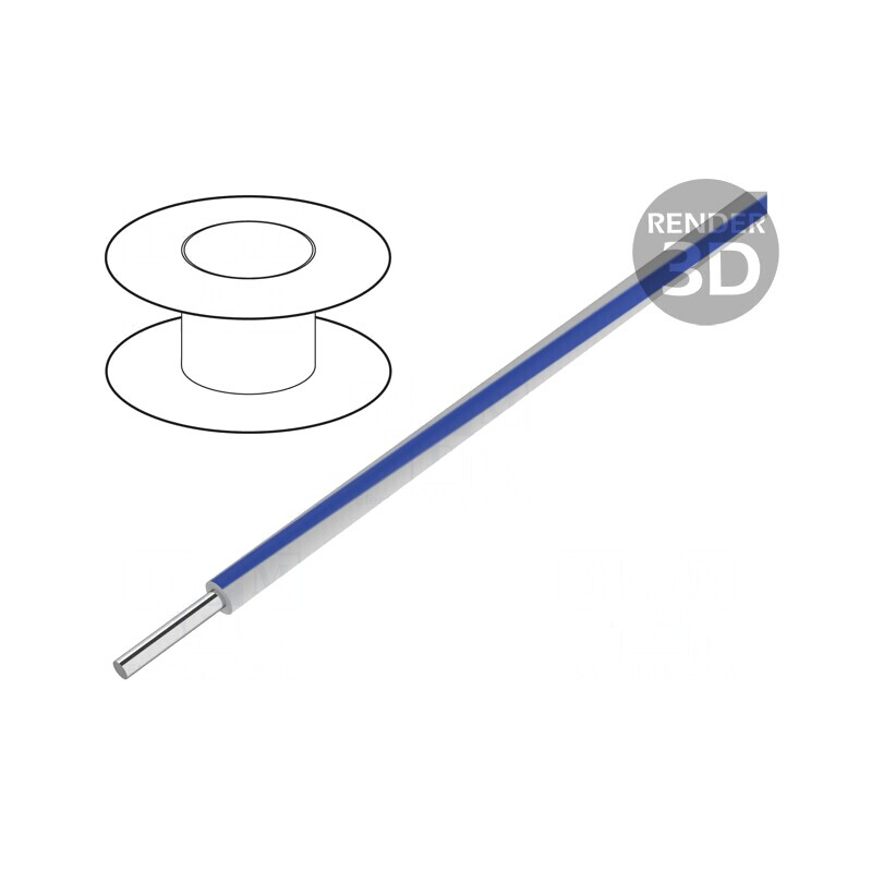 Cablu EcoWire 14AWG Cu Alb-Albastru 30.5m | Electronic-mag.ro | Componente Electronice