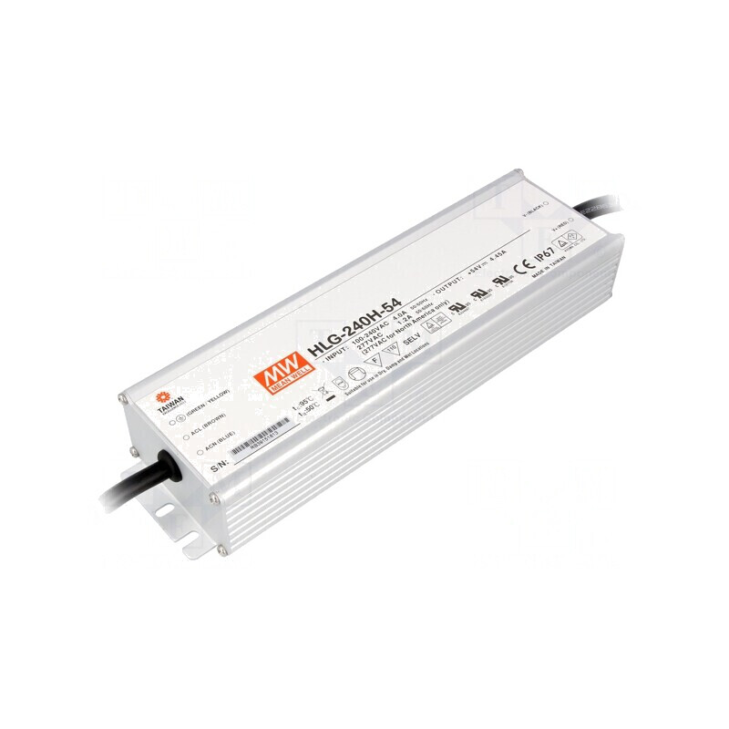 Alimentator LED 240W 54V 4.45A IP67 | Electronic-mag.ro | Componente Electronice