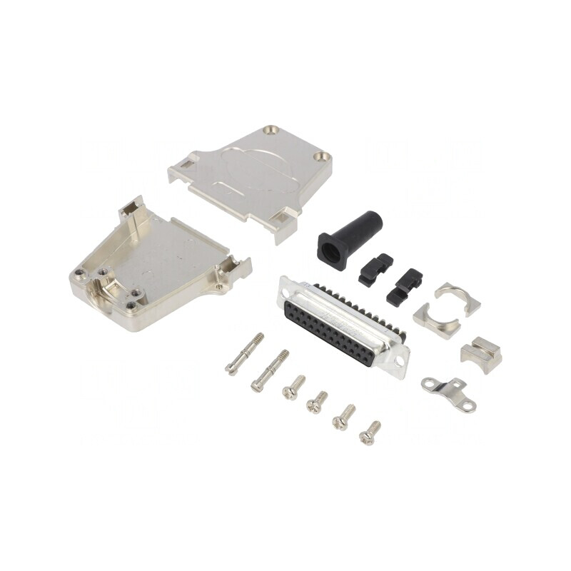Conector D-Sub 25-Pini Mamă cu Șurub pe Cablu | Electronic-mag.ro | Componente Electronice