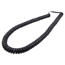 Cablu Spiralat H07BQ-F 3G1,5mm2 PUR Negru | Electronic-mag.ro | Componente Electronice