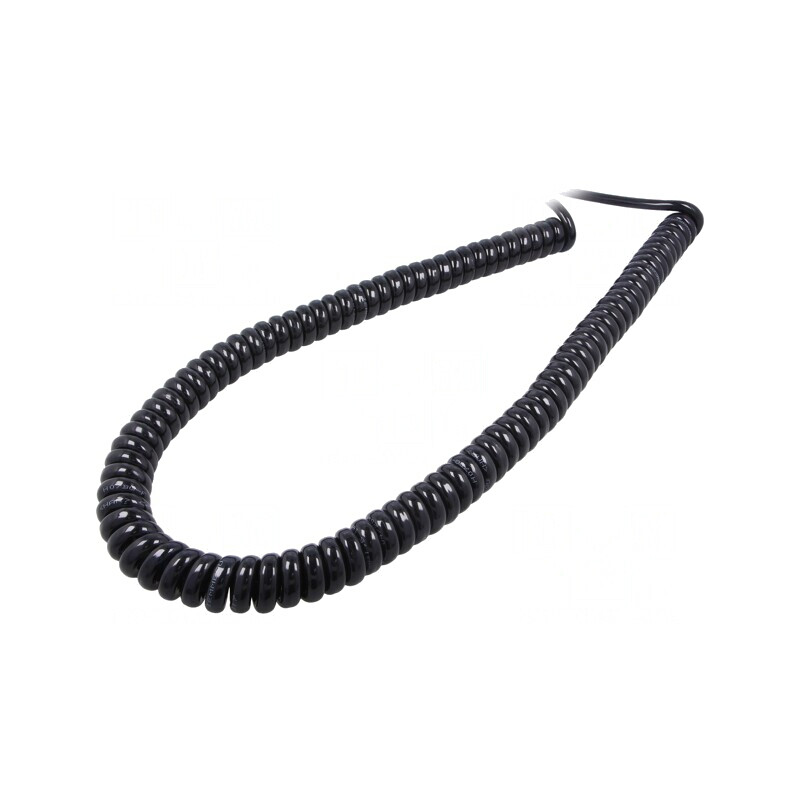 Cablu Spiralat H07BQ-F 3G1,5mm2 PUR Negru | Electronic-mag.ro | Componente Electronice