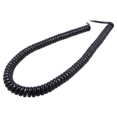 Cablu Spiralat H07BQ-F 3G1,5mm2 PUR Negru | Electronic-mag.ro | Componente Electronice
