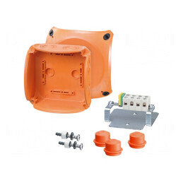 Carcasă urgență IP65/IP66 130x130x77mm cu cleme | Electronic-mag.ro | Componente Electronice