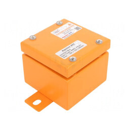 Carcasă de Urgență IP65 Oțel Portocalie 100x100x80mm | Electronic-mag.ro | Componente Electronice