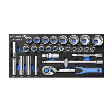 Set Chei Tubulare 28 Bucăți 1/2 HT7G149 | Electronic-mag.ro | Componente Electronice