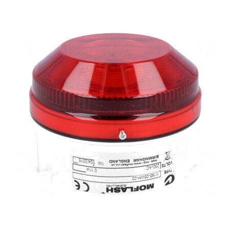 Semnalizator Luminos Lumină Flash Roșie IP65 180-250VAC | Electronic-mag.ro | Componente Electronice