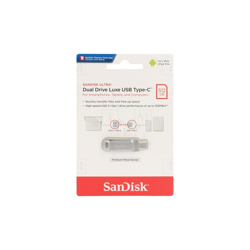 Stick USB 3.1 512GB Dual - USB A/USB C | Electronic-mag.ro | Componente Electronice