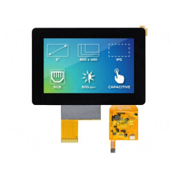 Afișaj TFT 5" 800x480 LED 800cd/m2 | Electronic-mag.ro | Componente Electronice