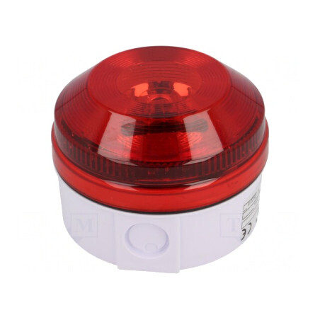 Semnalizator Luminos Flash Roșu 15-28VDC IP65 | Electronic-mag.ro | Componente Electronice