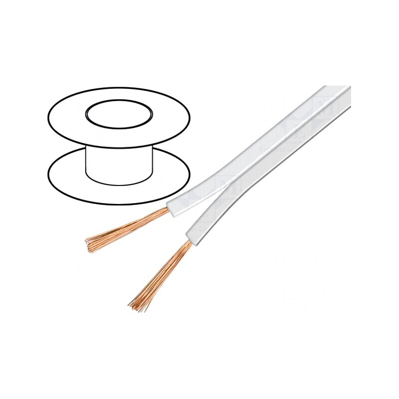 Cablu difuzor 2x0,75mm2 alb OFC neecranat | Electronic-mag.ro | Componente Electronice Cablu difuzor 2x0,75mm2 alb OFC neecranat | Electronic-mag.ro | Componente Electronice