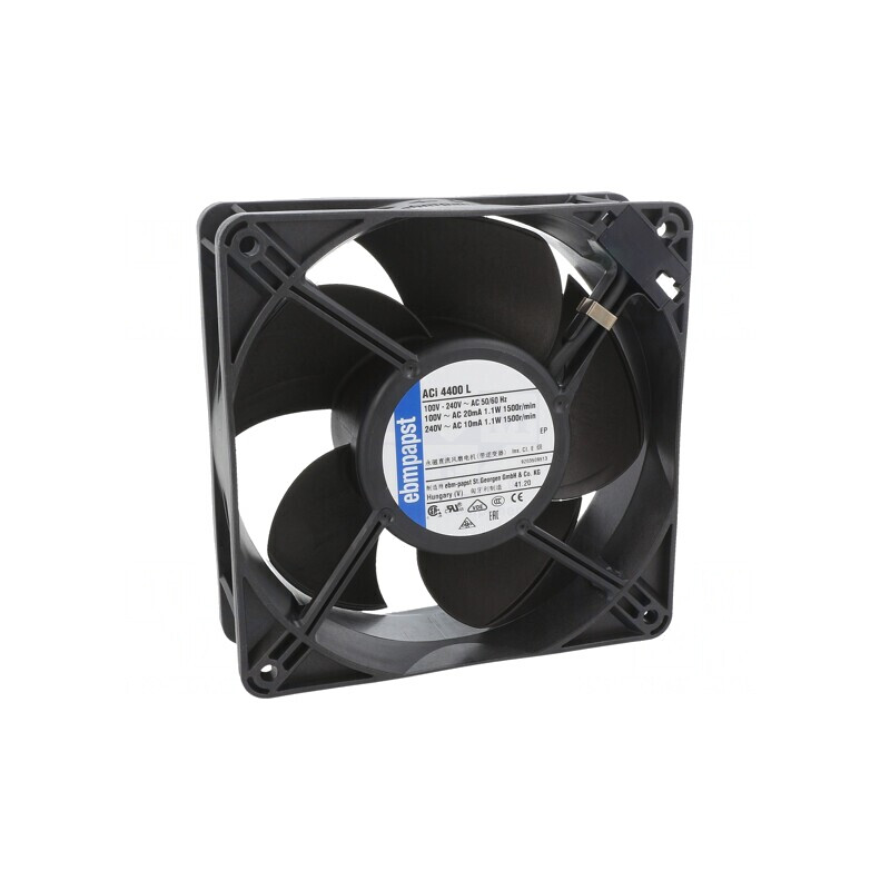 Ventilator axial EC 119x119x38mm 78m3/h 23dBA 100-240VAC | Electronic-mag.ro | Componente Electronice