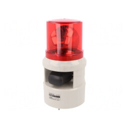 Semnalizator luminos și acustic 24VDC sirenă lumină rotativă roșie | Electronic-mag.ro | Componente Electronice