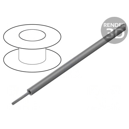 Cablu HookUp Wire 26AWG PVC Gri 600V 305m | Electronic-mag.ro | Componente Electronice
