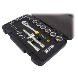 Set chei tubulare 3/8, 23 buc. | Electronic-mag.ro | Componente Electronice