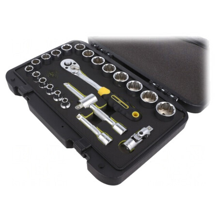 Set chei tubulare 3/8, 23 buc. | Electronic-mag.ro | Componente Electronice