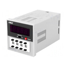 Contor Electronic LED cu Indicator Mecanic și Impulsuri 9999 SPDT 100-240V AC/DC