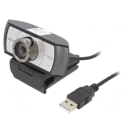 Webcam USB Full HD 1080p Neagră Argintie | Electronic-mag.ro | Componente Electronice