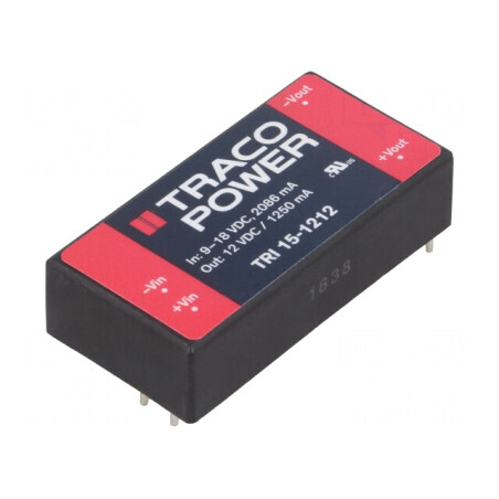Convertor DC/DC 15W 9-18V la 12V 1.25A | Electronic-mag.ro | Componente Electronice