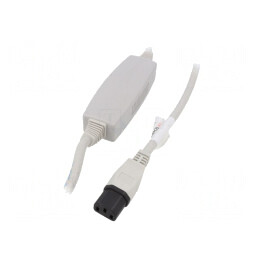 Cablu Alimentare IEC C13 Mamă 2m Alb 10A 250V | Electronic-mag.ro | Componente Electronice