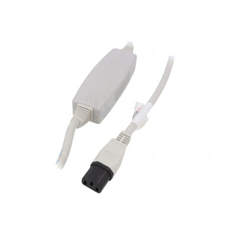 Cablu Alimentare IEC C13 Mamă 2m Alb 10A 250V | Electronic-mag.ro | Componente Electronice