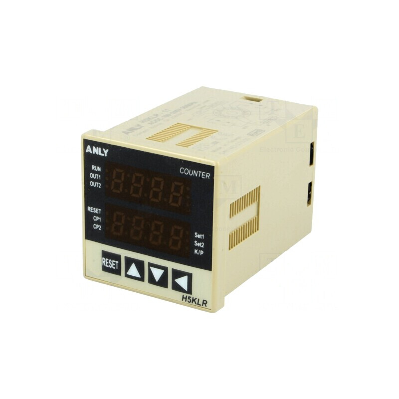 Contor electronic LED cu impulsuri DPDT OUT 250VAC/5A | Electronic-mag.ro | Componente Electronice