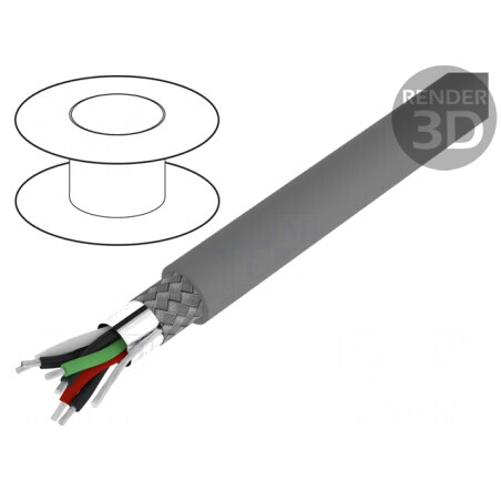 Cablu Electric Alpha Essential 3x2x28AWG PVC Gri Întunecat 300V | Electronic-mag.ro | Componente Electronice