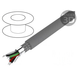 Cablu Electric Alpha Essential 3x2x28AWG PVC Gri Întunecat 300V | Electronic-mag.ro | Componente Electronice