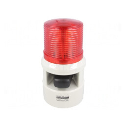 Semnalizator Luminos Acustic 24VDC LED Roșu IP54 103dB | Electronic-mag.ro | Componente Electronice