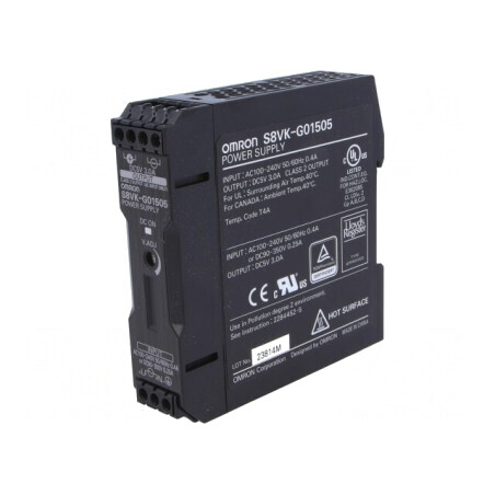 Alimentator DIN 15W 5V 3A S8VK-G01505 | Electronic-mag.ro | Componente Electronice