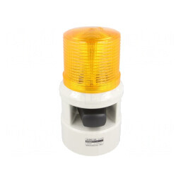 Semnalizator luminos și acustic LED 24VDC ambră IP54 103dB | Electronic-mag.ro | Componente Electronice