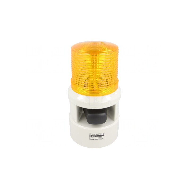 Semnalizator luminos și acustic LED 24VDC ambră IP54 103dB | Electronic-mag.ro | Componente Electronice