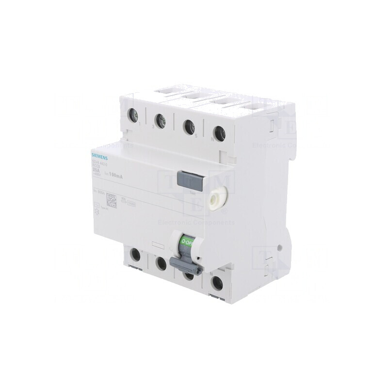 Întrerupător diferenţial 25A 100mA 3P+N IP20 | Electronic-mag.ro | Componente Electronice
