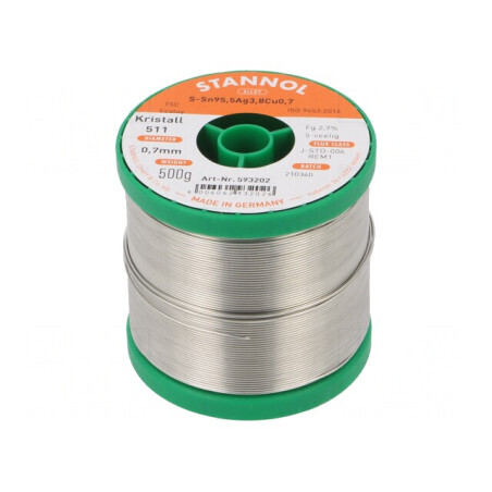 Sârmă de lipit fără plumb 700um 0,5kg 217°C | Electronic-mag.ro | Componente Electronice
