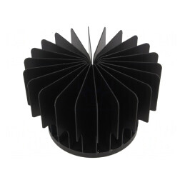 Radiator LED Negru Aluminiu Anodizat 70mm | Electronic-mag.ro | Componente Electronice