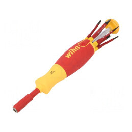 Kit șurubelnițe izolate 1kVAC cu magazie de vârfuri blister | Electronic-mag.ro | Componente Electronice