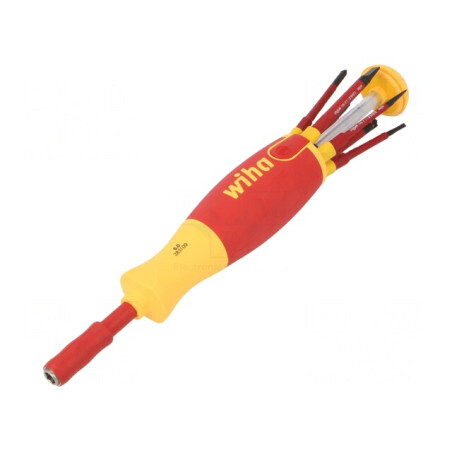 Kit șurubelnițe izolate 1kVAC cu magazie de vârfuri blister | Electronic-mag.ro | Componente Electronice