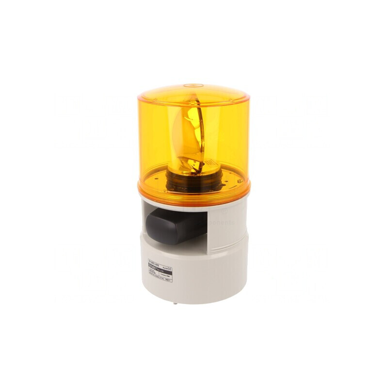 Sirenă și Lumină Rotativă 24VDC S125D-WS-24-A | Electronic-mag.ro | Componente Electronice