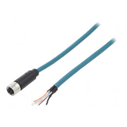Mufă M12 8P IP67 48V 5m | Electronic-mag.ro | Componente Electronice