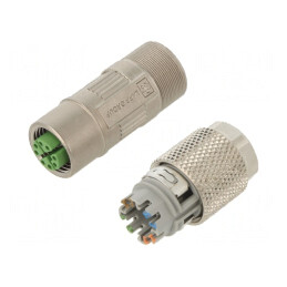 Mufă M12 8P Mamă IDC IP67 Drept | Electronic-mag.ro | Componente Electronice
