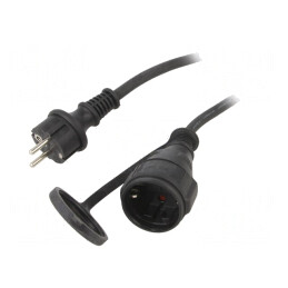 Prelungitor Alimentare 25m Negru 10A | Electronic-mag.ro | Componente Electronice