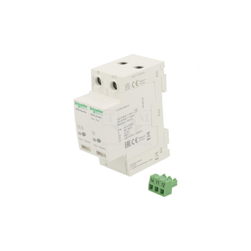 Limitator de Supratensiuni Tip 2 1P pentru Șină DIN | Electronic-mag.ro | Componente Electronice