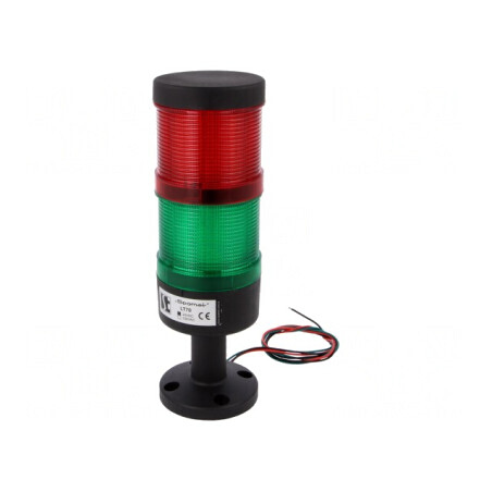 Coloană de semnalizare LED roșu/verde 24VDC | Electronic-mag.ro | Componente Electronice