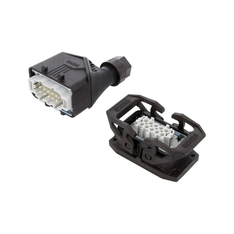 Conector HDC Tată Mamă 500V 16A 10 PIN 10 PE | Electronic-mag.ro | Componente Electronice