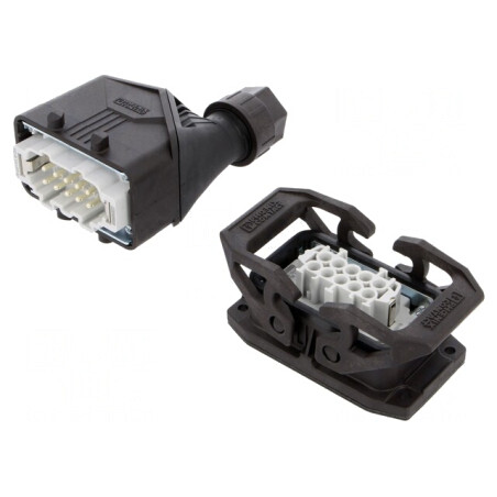 Conector HDC Tată Mamă 500V 16A 10 PIN 10 PE | Electronic-mag.ro | Componente Electronice