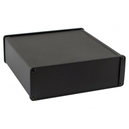 Carcasă Aluminiu Neagră IP54 165x160x55mm | Electronic-mag.ro | Componente Electronice