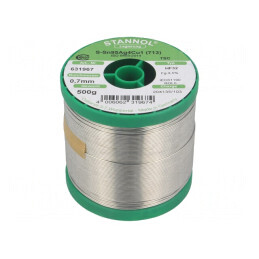 Sârmă de lipit fără plumb 0,7mm 0,5kg 217°C | Electronic-mag.ro | Componente Electronice